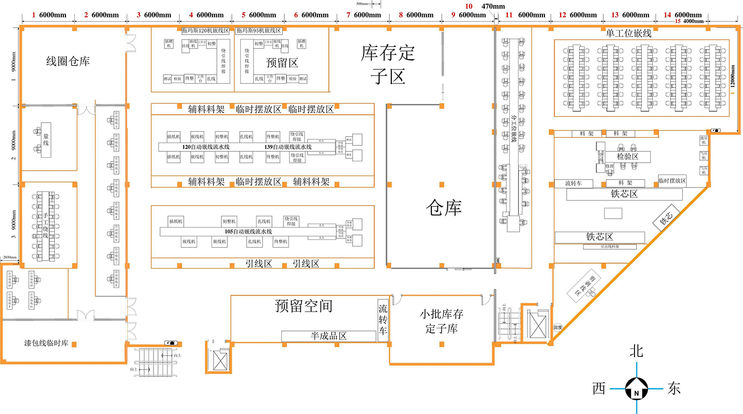 厂房平面安全出口设计分布图